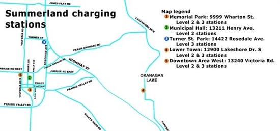 Summerland EV Stations Map Summerland EV Stations Map