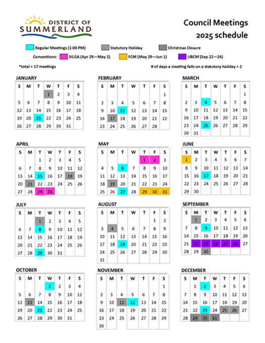 2025 Council Meeting Schedule 2025 Council Meeting Schedule