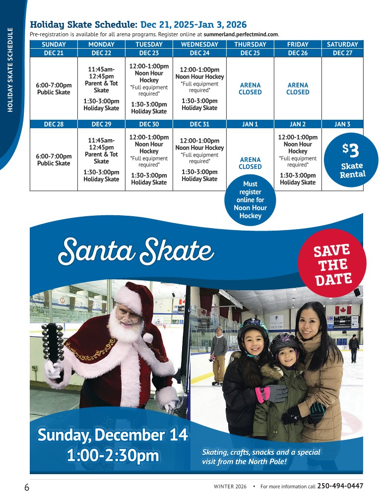 Arena Holiday Schedule_2025