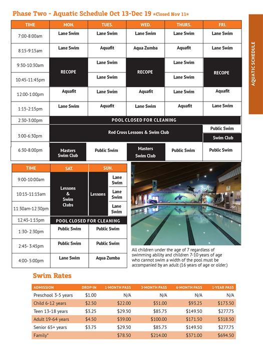 Aquatic Schedule